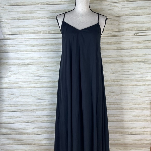 Modcloth Black Handkerchief Hem Strappy Maxi Dress - Picture 3 of 5